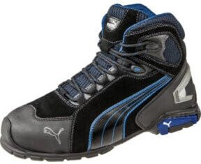 Puma Safety Sicherheitsstiefel Rio Black Mid S3 aus Veloursleder in Schwarz und Blau, Größe 47 - Bild 1