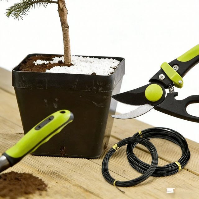 5Reis Bonsai-Aluminiumdraht in Schwarz für die Modellierung und das Training von Zimmerpflanzen, Durchmesser: 1–4 mm - Bild 1