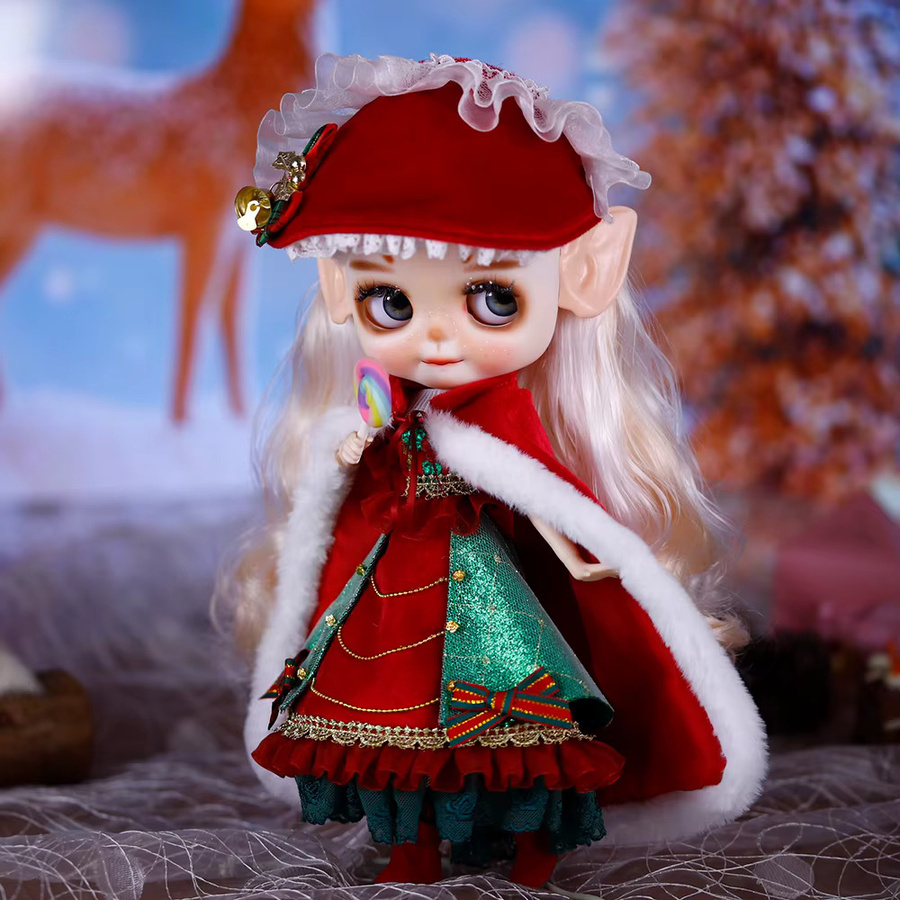 ICY DBS Blyth Puppenset Weihnachtsthema Outfit, Mädchen, 1/6 BJD - Bild 3