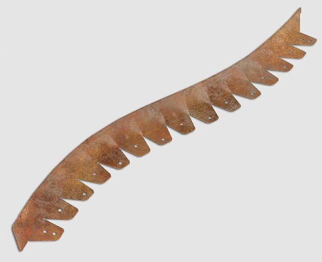 L-Rasenkante Kurve Blank-Light in Rost-Braun, Materialstärke: 0,75 mm, L: 121 cm, H: 8 cm - Bild 1