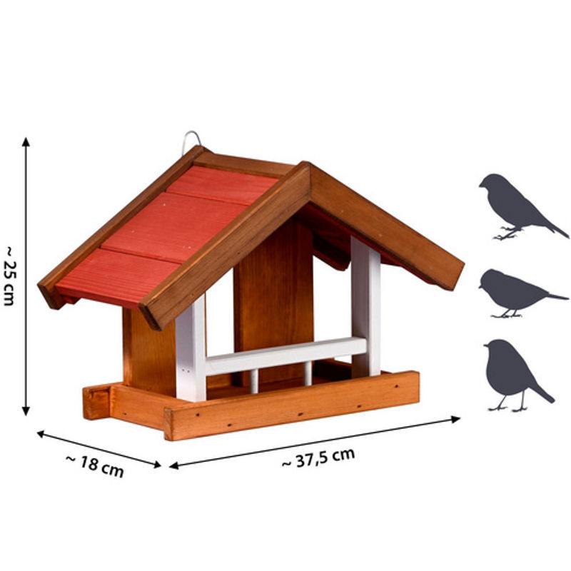 dobar Vogelhaus Herbstfrüchte 2er-Set braun Wandaufhängung B/T/H: 22,5 x 21 x 16 cm - Bild 4