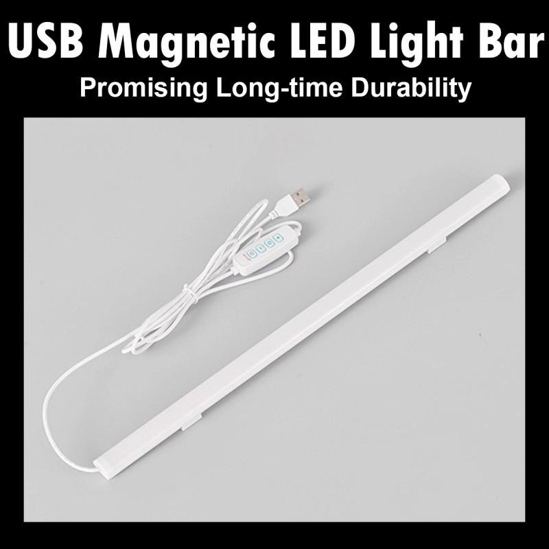 YJMP Super Lighting LED Nachtlicht mit USB-Anschluss, dimmbar und mit 3 wechselbaren Farben, inklusive Magnetstreifen, Farbe: Weiß, Länge: 20 cm - Bild 6