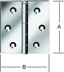 VORMANN Tür-Scharnier kantig, verzinkt, Silber, B: 70 mm, H: 70 mm - Bild 1