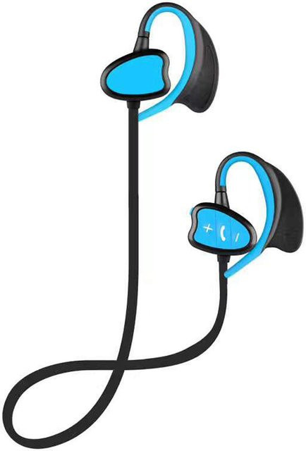 Andoer IPX8 Wasserdichte Bluetooth In-Ear Kopfhörer mit Mikrofon und Bass in Blau - Bild 1