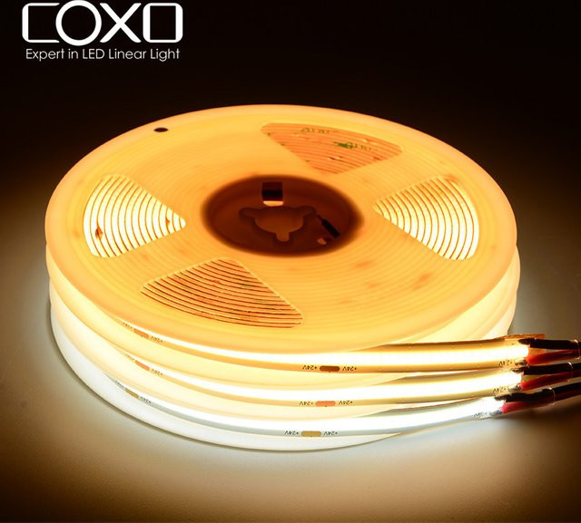COXO COB LED Strip Light Weiß 12V mit 480 LEDs flexibel und zuschneidbar - Bild 1