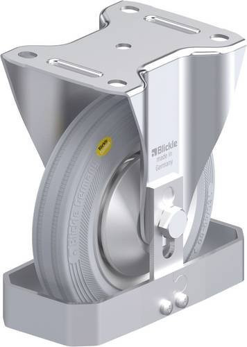 Blickle Stahlblech-Bockrolle B-RD 162R-VLI-FA-FS in Grau mit 160mm Rad-Durchmesser und 225kg Tragfähigkeit - Bild 1