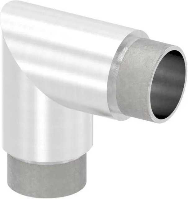 FeNau Eckbogen 90 Grad Steckfitting aus Edelstahl in Silber für Rohr Ø 42,4 x 3,0 mm - Bild 1