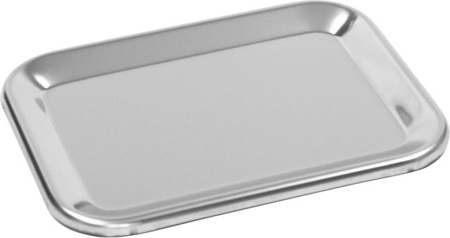 Schneider Auslagetablett aus Edelstahl in Silber, rechteckig, B: 16 cm, T: 20 cm, H: 1,2 cm - Bild 1