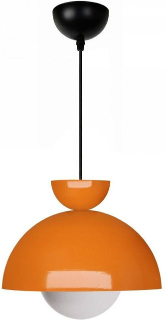 Opviq Pendelleuchte Kugel in Orange aus Metall mit E27 Fassung, Höhe: 115 cm, Breite: 25 cm, Tiefe: 25 cm - Bild 1