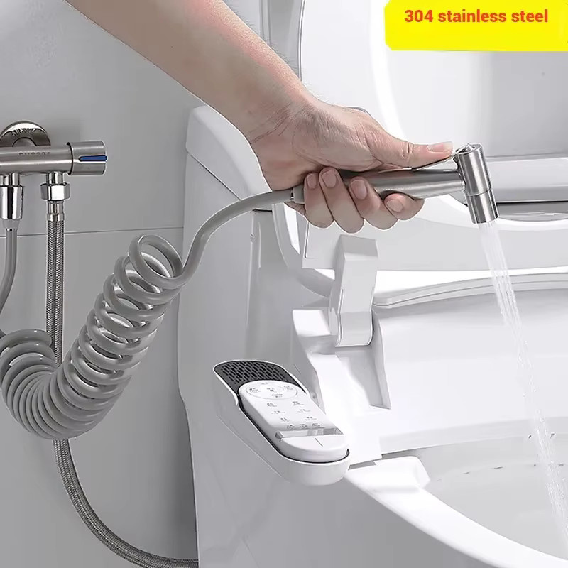 YANKE Hand-Bidet-Sprühset aus Edelstahl 304 in Silber/Grau mit Anti-Kalk-Funktion - Bild 2