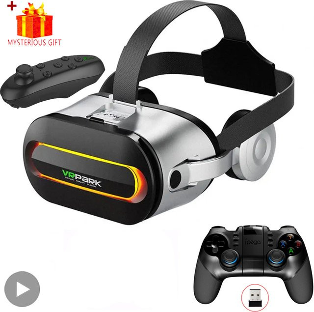 Viar 3D Virtual Reality VR-Brille mit Bluetooth in Schwarz für mobiles Gaming und Smartphones - Bild 1