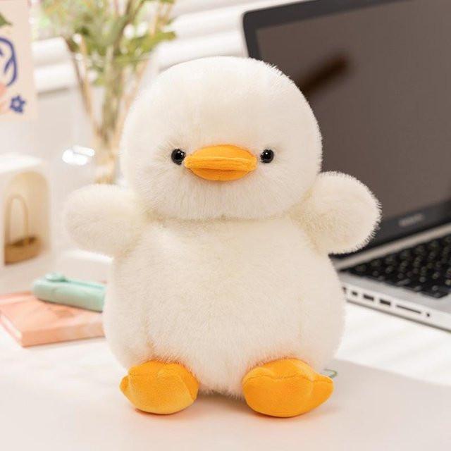 Kidsly Ente Puppe, Plüschtier, gelb weiß, 25cm, ab 14 Jahren - Bild 1