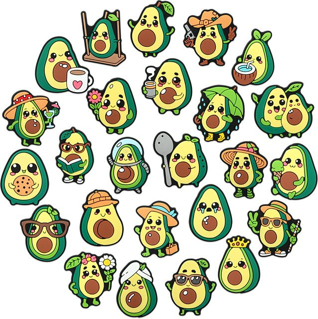 Lanxi League Charms, Avocado, Schuhanhänger - Bild 1