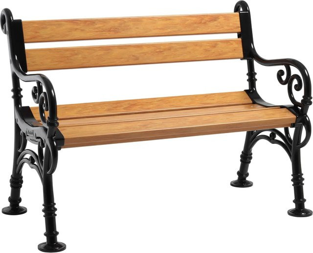 Blome-Tillmann 2er-Gartenbank Linderhof aus Kunststoff in Braun, B/T/H: 110 x 44 x 85 cm - Bild 1