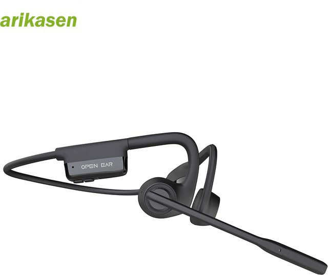 Arikasen Open-Ear-Kopfhörer mit Mikrofon, kabelloses Bluetooth-Headset mit Geräuschunterdrückung, Schwarz - Bild 1