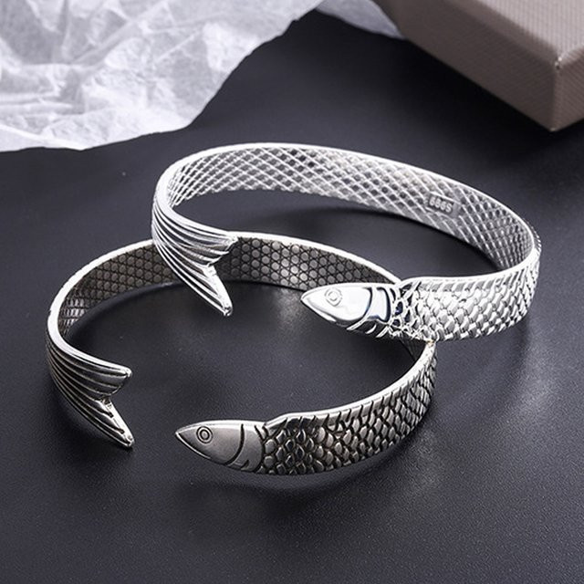GaGa-Duck Armband, 925 Silber, Drachen, Fisch - Bild 1