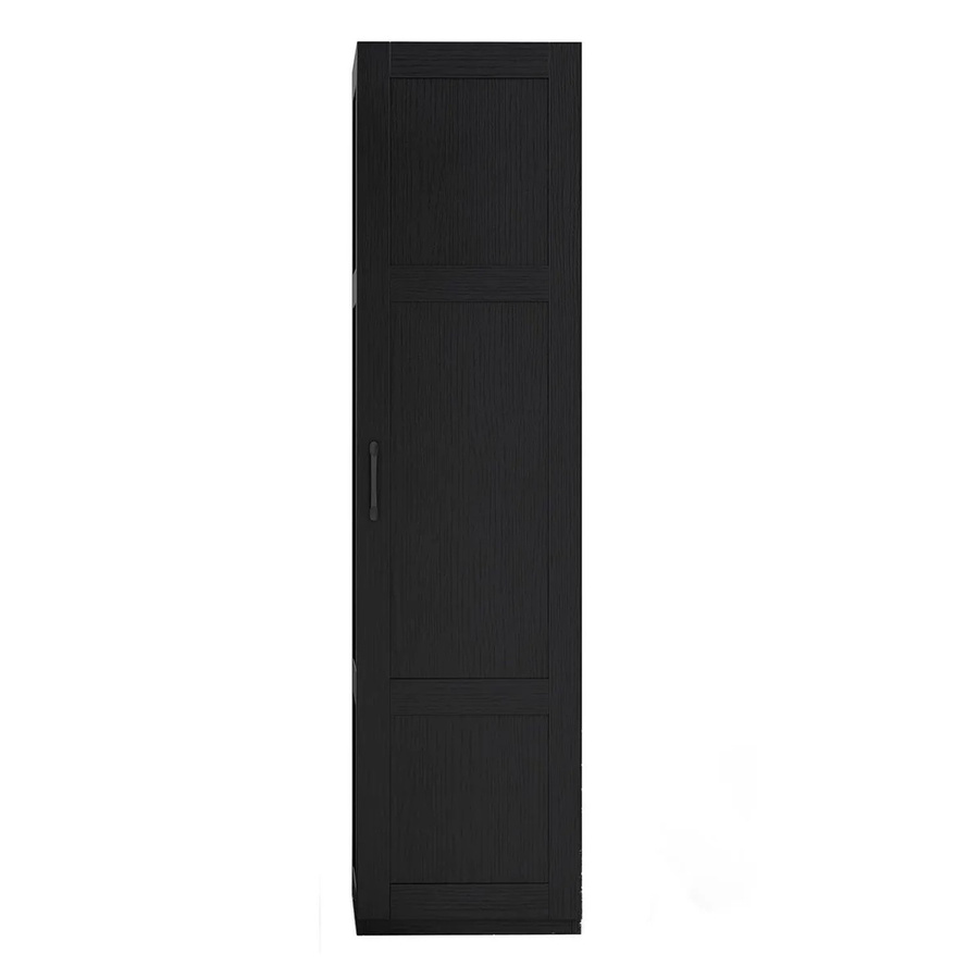 Costway 4-stufiges Hochschrank in Schwarz mit Scharniertüren und Regalböden, B/T/H: 40 x 37,5 x 150 cm - Bild 2