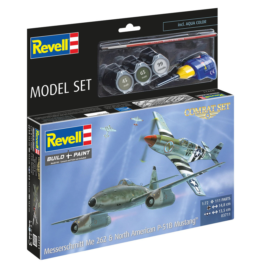 Revell Combat Set Messerschmitt Me 262 & P-51B Mustang, Modellset, 1:72 - Bild 2