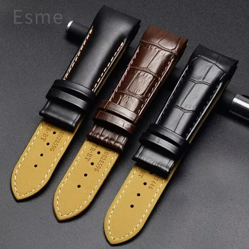 Tissot Uhrenarmband Leder, Schmetterling Verschluss, Herren - Bild 2