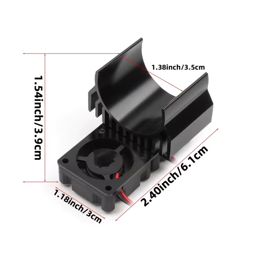 RCZIPROY RC-Motorlüfter Kühler Kühlventilator, Metall, Zubehör - Bild 2