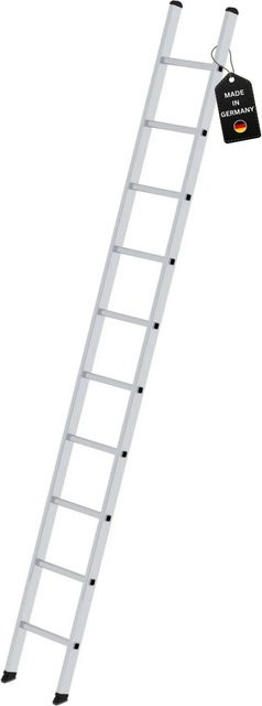 PROREGAL Sprossen-Anlegeleiter in Silber, 10 Sprossen, Breite: 35 cm, ohne Traverse - Bild 1