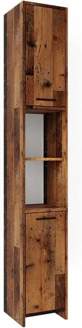 Vicco Badschrank Kiko Old Style in Eiche Rustikal, B/T/H: 30 x 30 x 190 cm - Bild 2