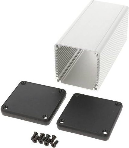 Hammond Electronics Aluminium Gehäuse 1455CS1202 transparent silber B/T/H: 120 x 54 x 54 cm - Bild 1