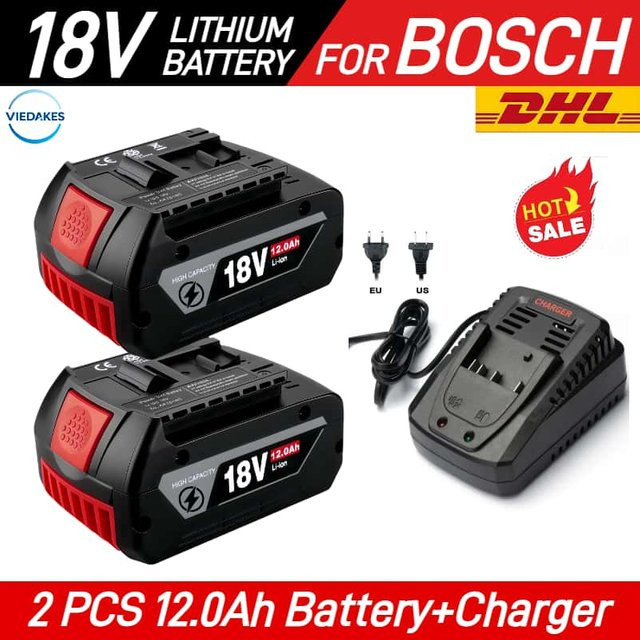 Viedakes Akku 18 V 8000/10000 mAh für Bosch Elektrowerkzeuge GSR GDR GSB GDX GKS GWS GLL GOP - Bild 1
