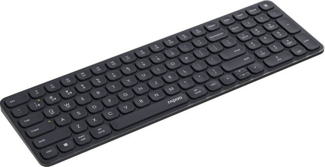 Rapoo E9710M Kabellose Büro-Tastatur QWERTZ DE Dunkelgrau mit Bluetooth und RF Wireless - Bild 1