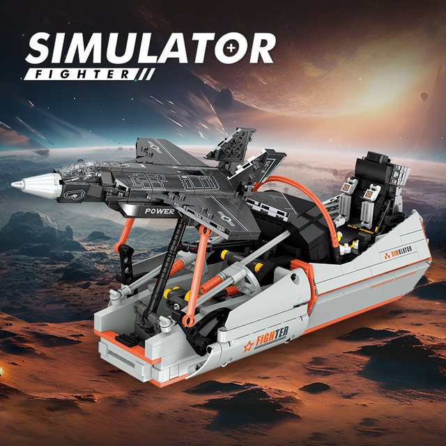 GSF F35 Kampfjet-Simulator Militärflugzeug-Modell, Baustein-Spielzeug, 941 Teile - Bild 1