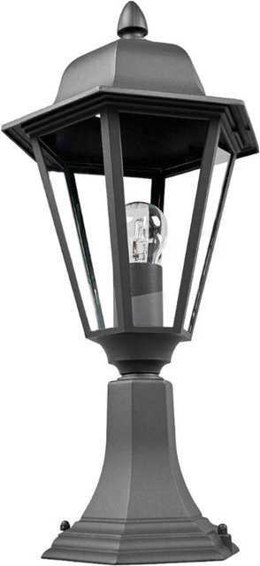 Lindby Außenleuchte Edana Schwarz Modern aus Aluminium und Glas mit E27 Fassung und IP44 Schutz - Bild 1