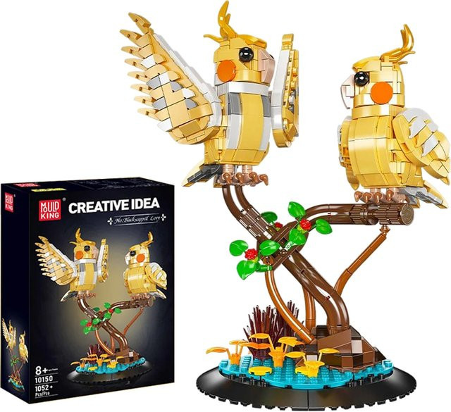 Mould King 10150 Papagei Bauset aus der Tierserie mit 1052 Teilen, bunte Mini-Bausteine für kreative MOC-Modelle - Bild 1