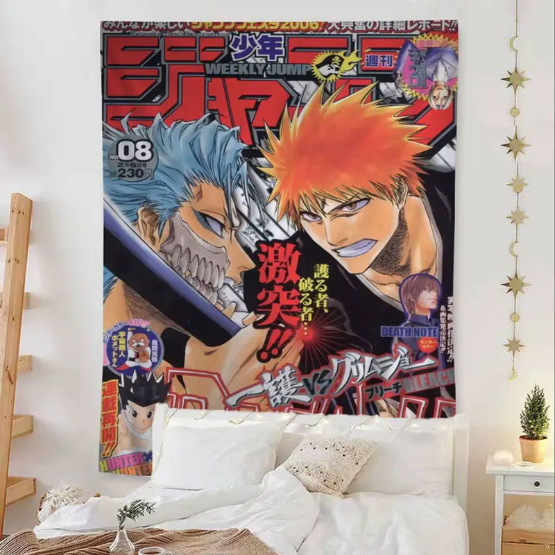 Japanische B-Bleach Hippie Wandteppiche im Bohemian Stil, mehrfarbig, Rechteckig, B/H: 50 x 70 cm - Bild 4