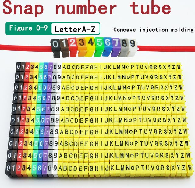 Bunte C-Typ Kabelmarkierungen aus Kunststoff für 2–3 mm Draht, 150/100 Stück Etiketten zur einfachen Identifizierung - Bild 1