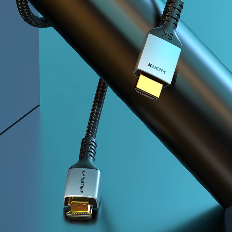 CABLETIME HDMI 2.1 Kabel 8K Ultra-Hochgeschwindigkeits 48Gbps in Schwarz - Bild 5