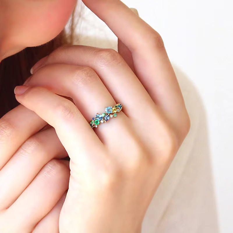 Huitan Ring, Zirkonia, Gold Farbe, Damen - Bild 3