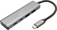 Digitus USB-C 4-Port Hub DA-70245 mit 2x USB-A und 2x USB-C in Grau aus Aluminium - Bild 1