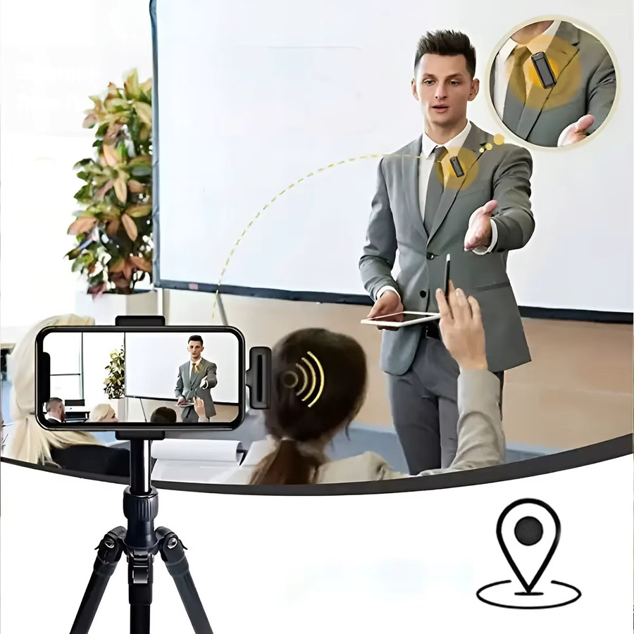 Zenwire J13 Kabelloses Bluetooth Mikrofon mit USB-C Anschluss, Kapazitiv, Schwarz - Bild 5