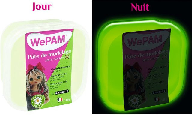 WePam Modelliermasse Grün Nachtleuchtend - Bild 1