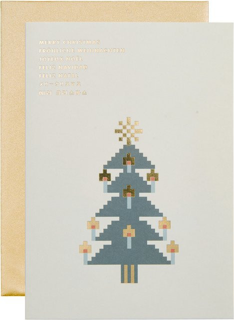 Rico Design Paper Poetry Grußkarte Weihnachtsbaum Pixel - Bild 1