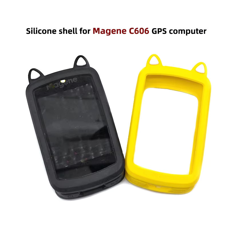 Silikon-Schutzhülle für Magene C606 GPS-Fahrradcomputer in Orange mit LCD-Displayschutz - Bild 2