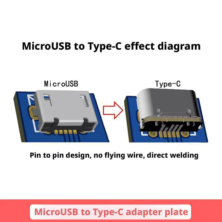 M85K Adapterplatine MC002 FMC002 DIY-Modifikationsplatine für MicroUSB-zu-Typ-C-Aufrüstung - Bild 4