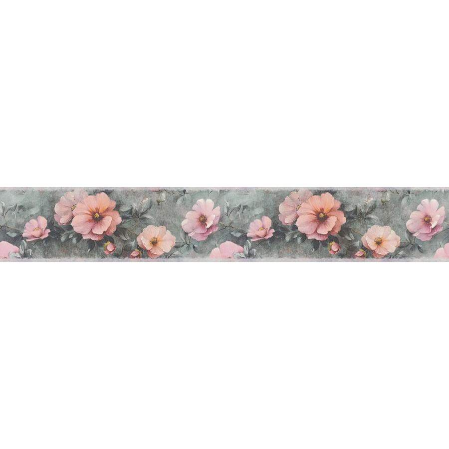 A.S.Creation Selbstklebende Blumenbordüre in Grau Rosa Pink, H x B x T: 10 x 500 x 6,8 cm - Bild 2