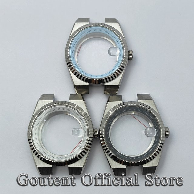 Goutent Uhrenzubehör Saphirglas, Edelstahl, Silber, 40 mm, Unisex - Bild 1