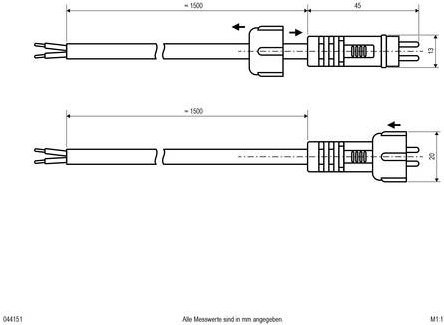 EVN Lichttechnik NV-Anschlussleitung 044 151, schwarz, 5 m, IP44, PVC - Bild 1
