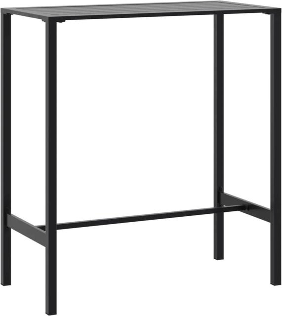 vidaXL Bartisch Schwarz aus pulverbeschichtetem Stahl B/T/H: 100 x 50 x 110 cm - Bild 1