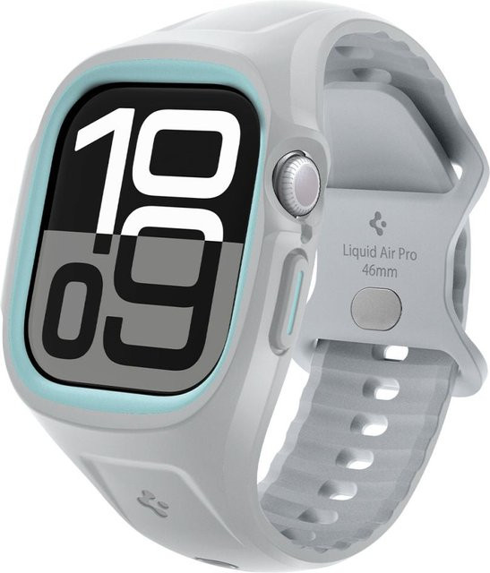 Spigen Hülle für Apple Watch Series 10 / 11, Silikon, Grau - Bild 1