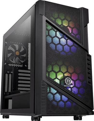 Thermaltake Commander C31 TG Midi-Tower Gaming-PC-Gehäuse in Schwarz mit 2 vorinstallierten LED-Lüftern - Bild 1
