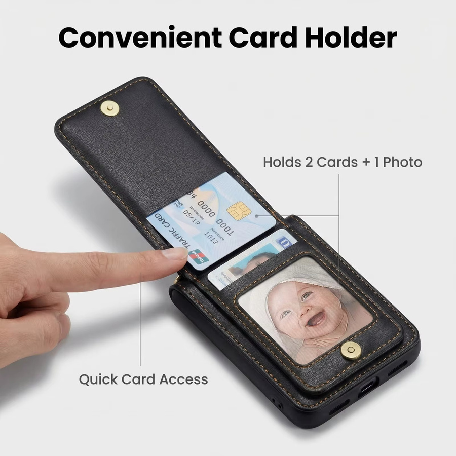 Luxuriöse gesteppte Leder-Umhängetasche für Motorola Razr 40 60 Ultra 2025 als Kartenhalter und Brieftasche mit verstellbarem Riemen in Schwarz oder Weiß - Bild 4
