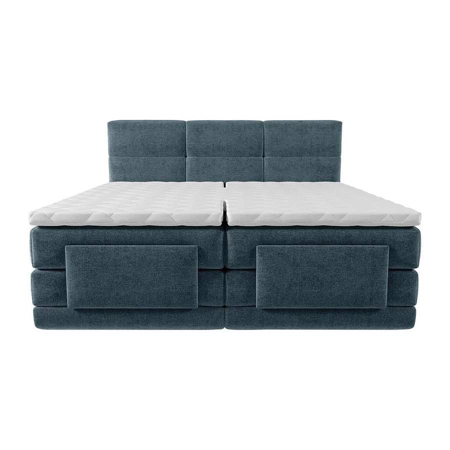 Palacio Boxspringbett Lodi in Blau mit motorisch verstellbarem Kopfteil und Stoffbezug, Breite: 200 cm - Bild 2